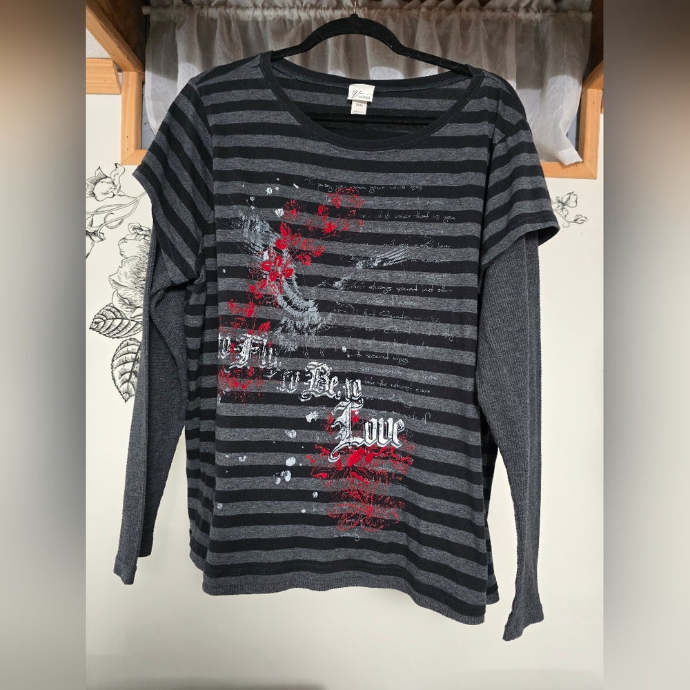 LANE BRYANT - VENEZIA Long sleeved layers look t-shirt size 22/24